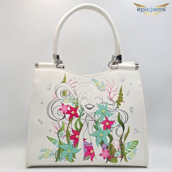 Danielle Nicole Disney The Little Mermaid Floral Handbag New - Picture 1 of 4